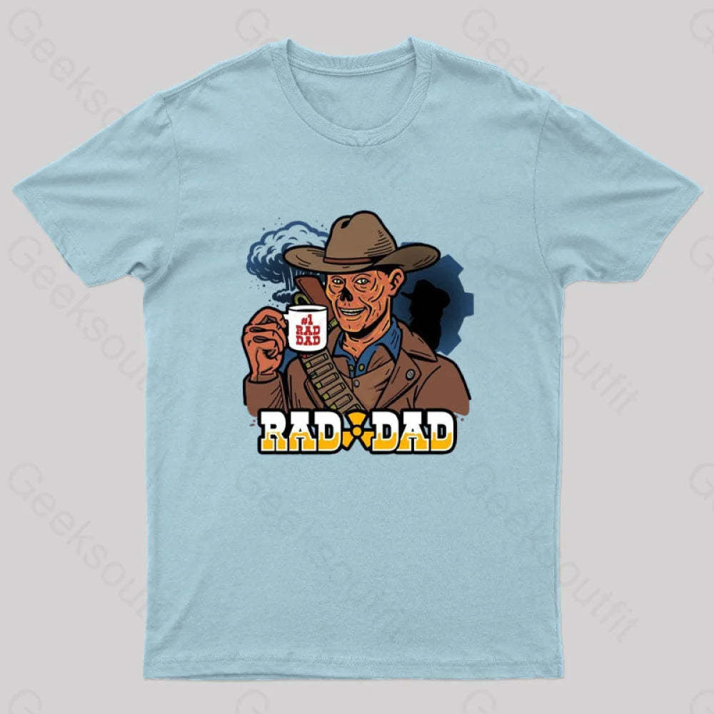 Rad Dad Geek T-Shirt Light Blue / S