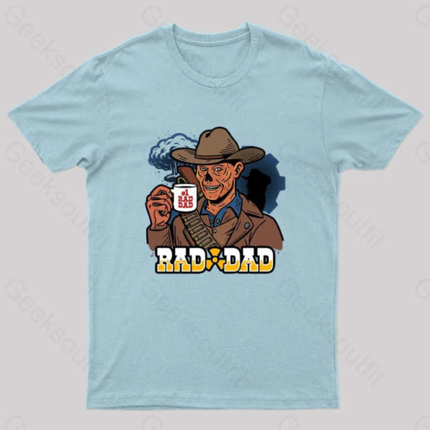 Rad Dad Geek T-Shirt Light Blue / S