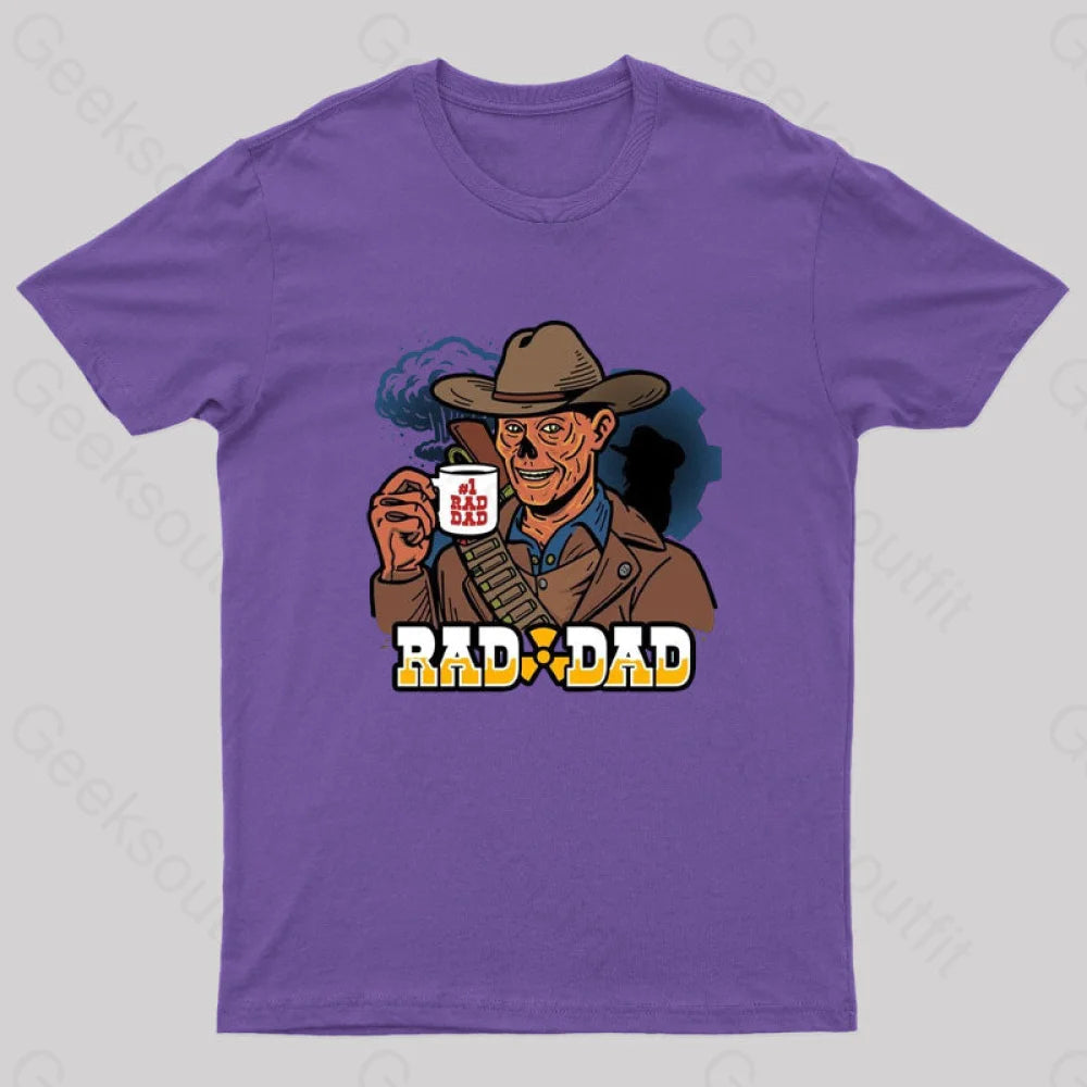 Rad Dad Geek T-Shirt Purple / S