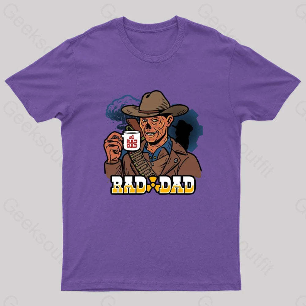 Rad Dad Geek T-Shirt Purple / S