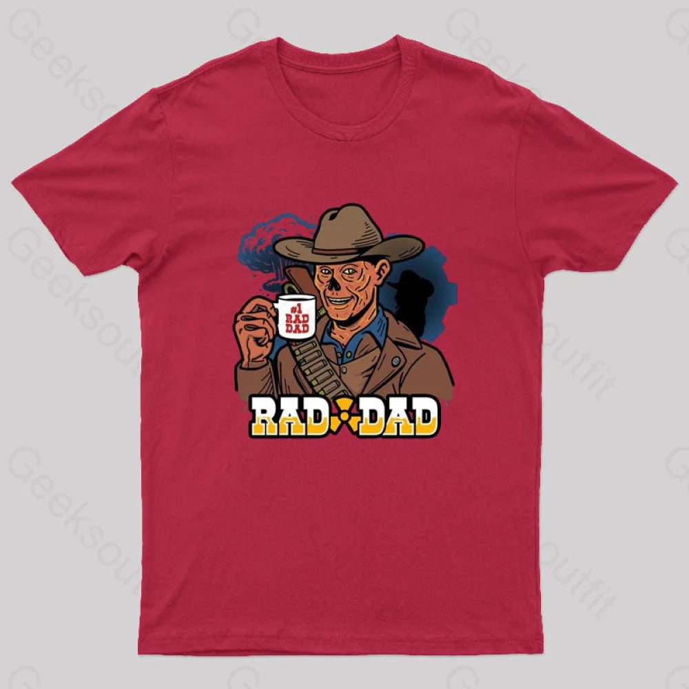 Rad Dad Geek T-Shirt Red / S