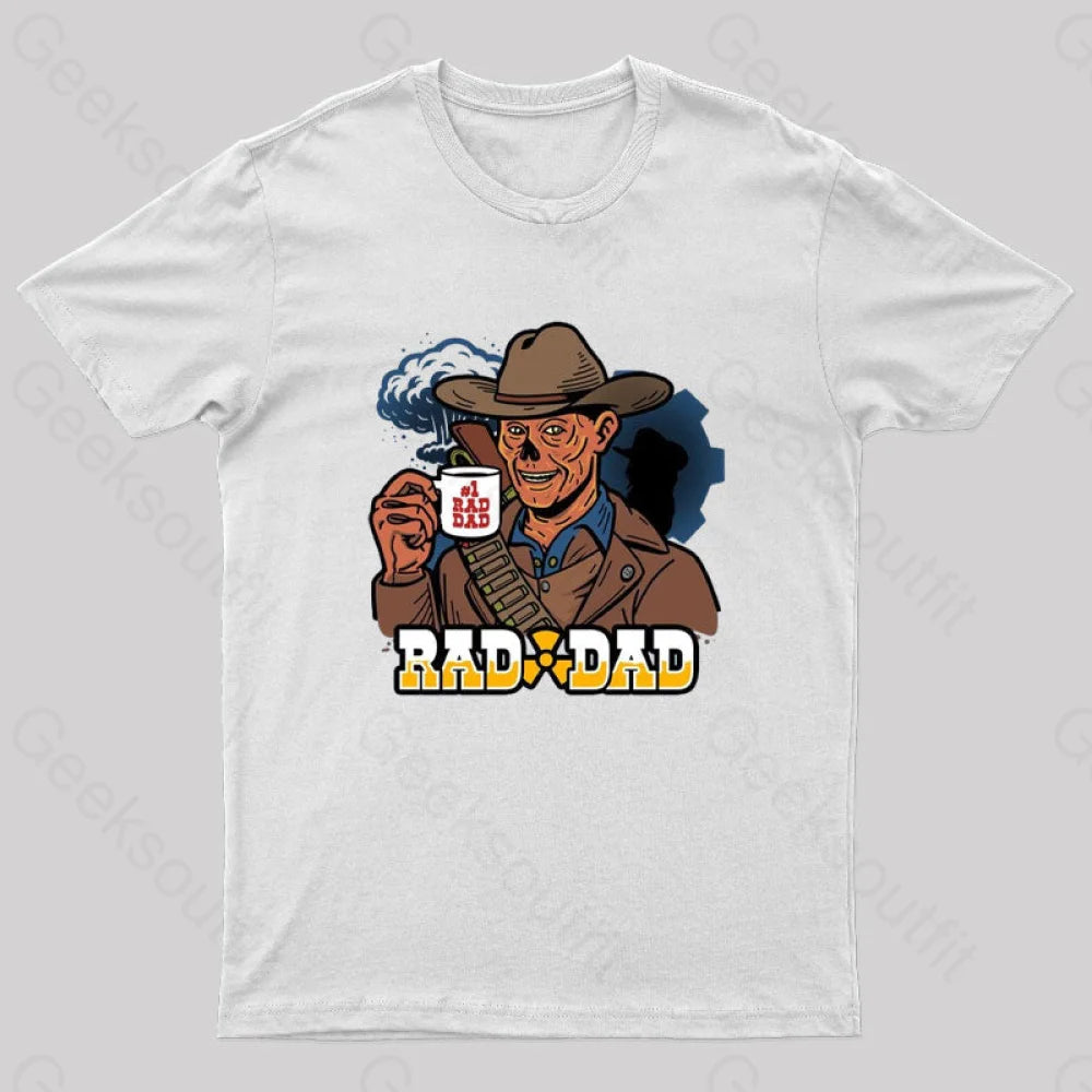 Rad Dad Geek T-Shirt White / S