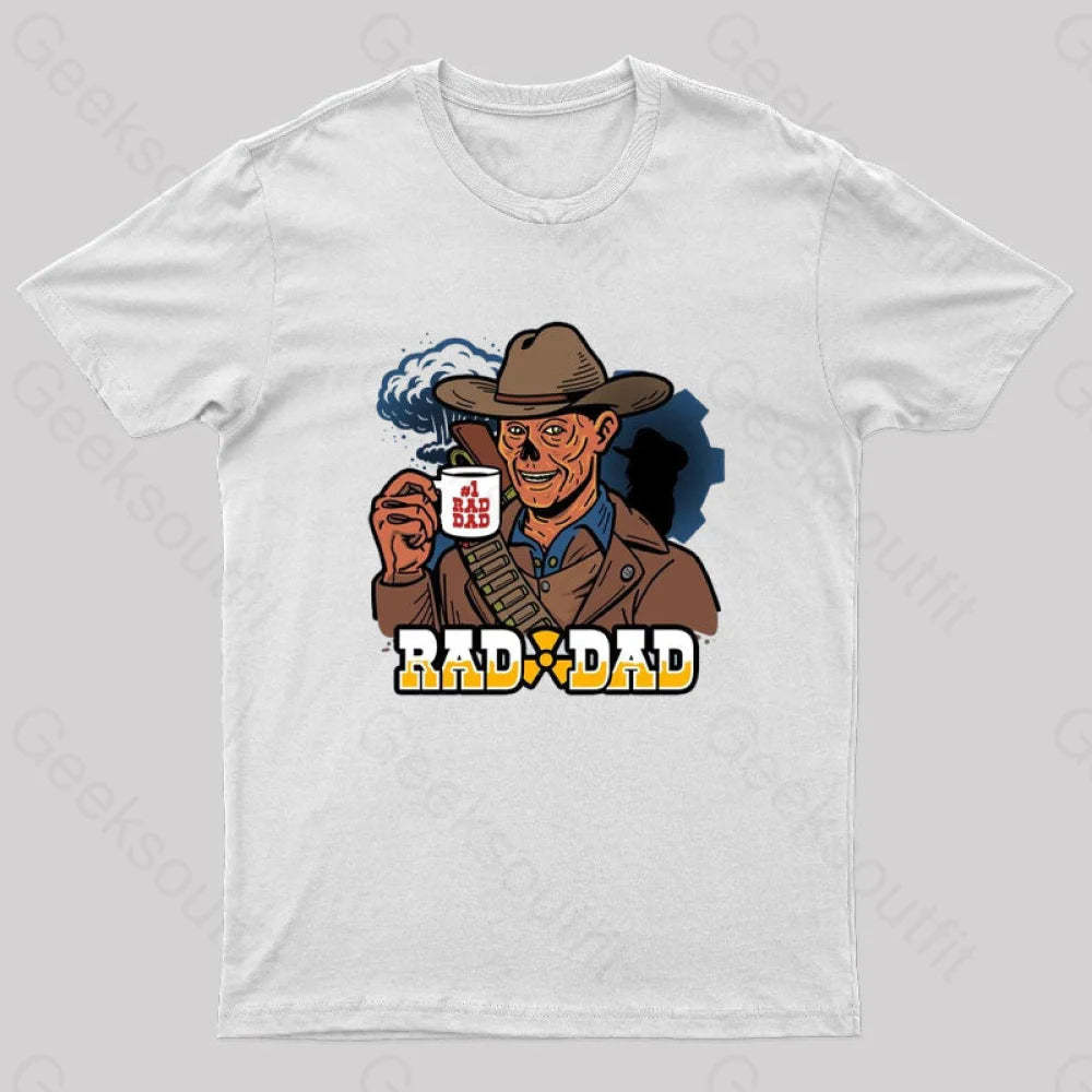 Rad Dad Geek T-Shirt White / S
