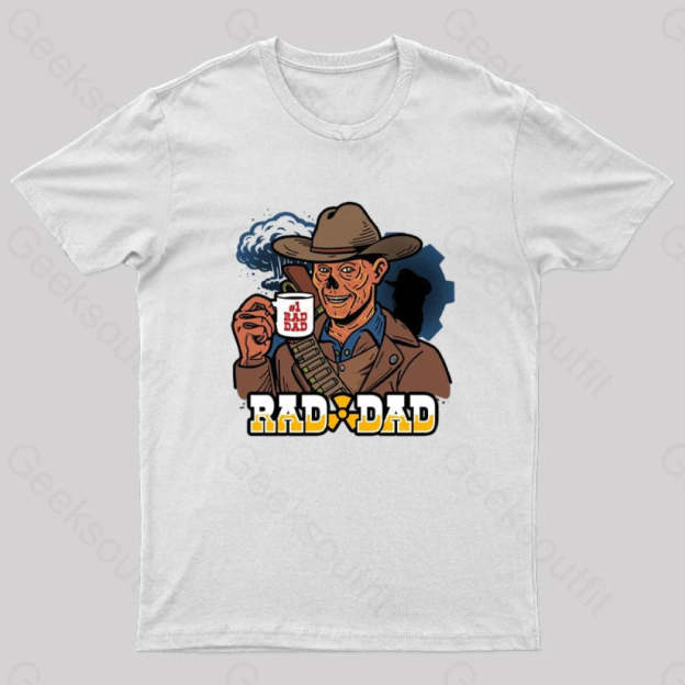 Rad Dad Geek T-Shirt White / S