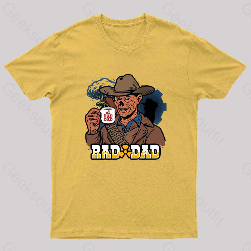 Rad Dad Geek T-Shirt Yellow / S