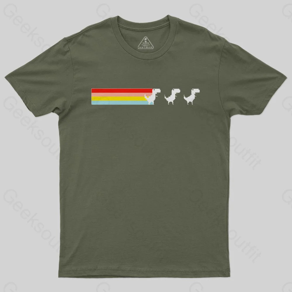 Rainbow Fart Dinosaur T-Shirt - Geeksoutfit