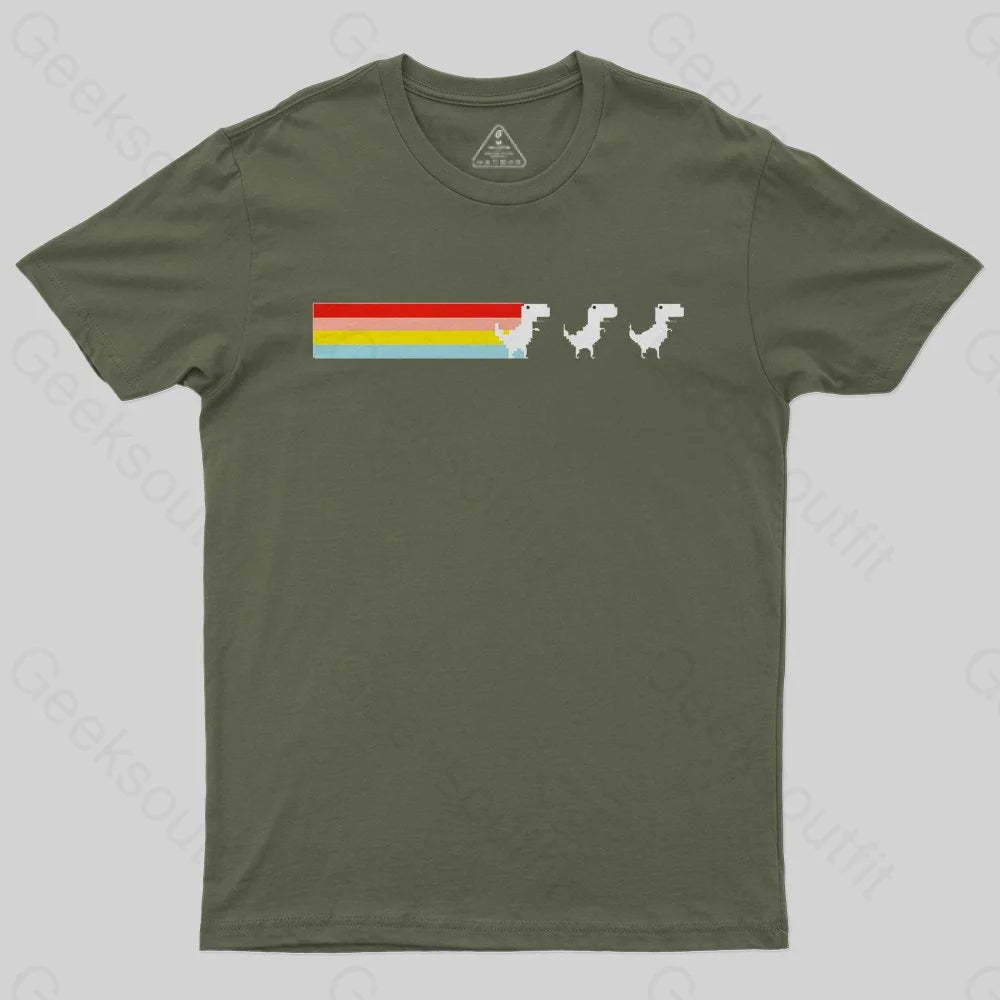 Rainbow Fart Dinosaur T-Shirt - Geeksoutfit