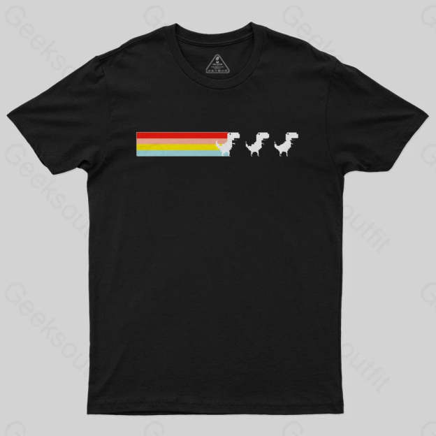 Rainbow Fart Dinosaur T-Shirt - Geeksoutfit