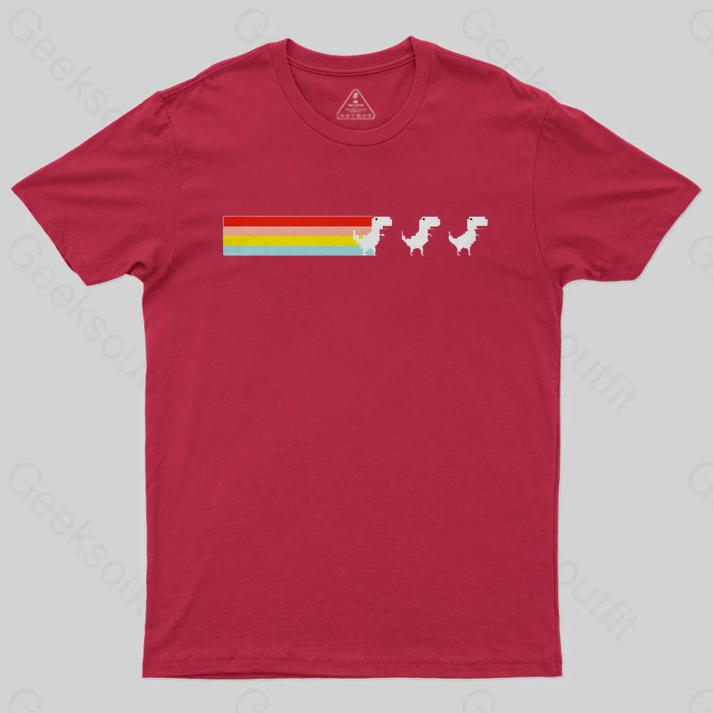 Rainbow Fart Dinosaur T-Shirt - Geeksoutfit
