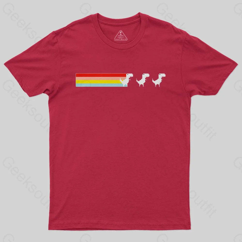 Rainbow Fart Dinosaur T-Shirt - Geeksoutfit