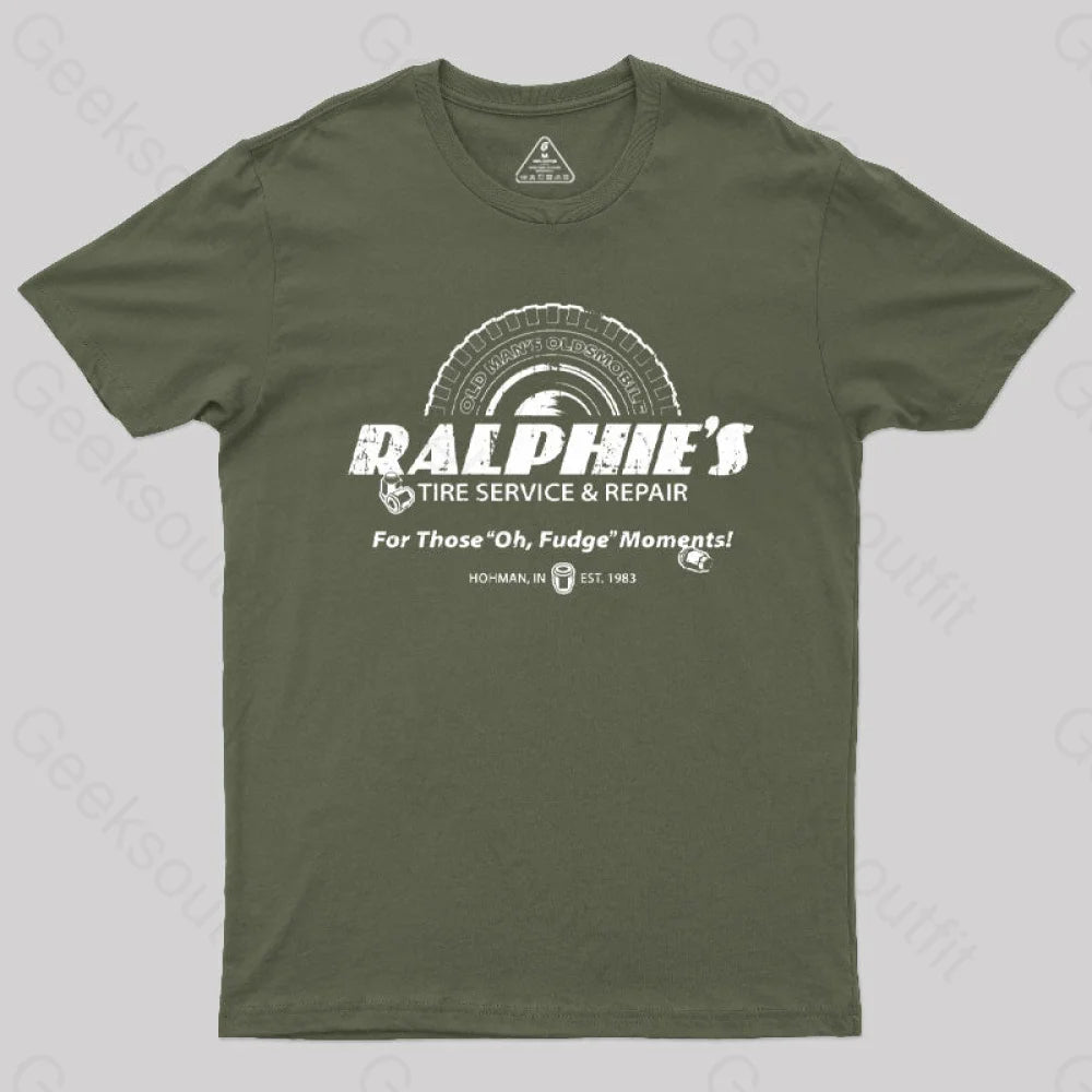 Ralphie’s Tire T-Shirt Army Green / S
