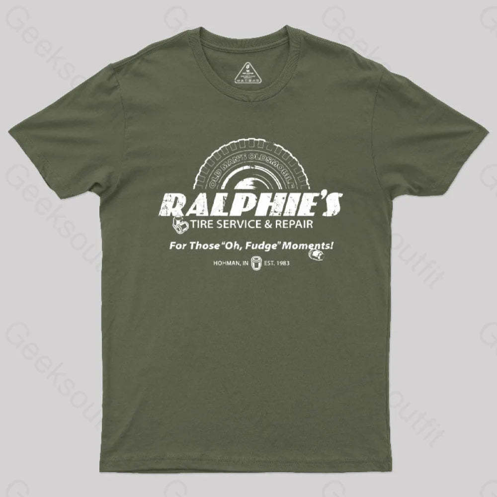 Ralphie’s Tire T-Shirt Army Green / S