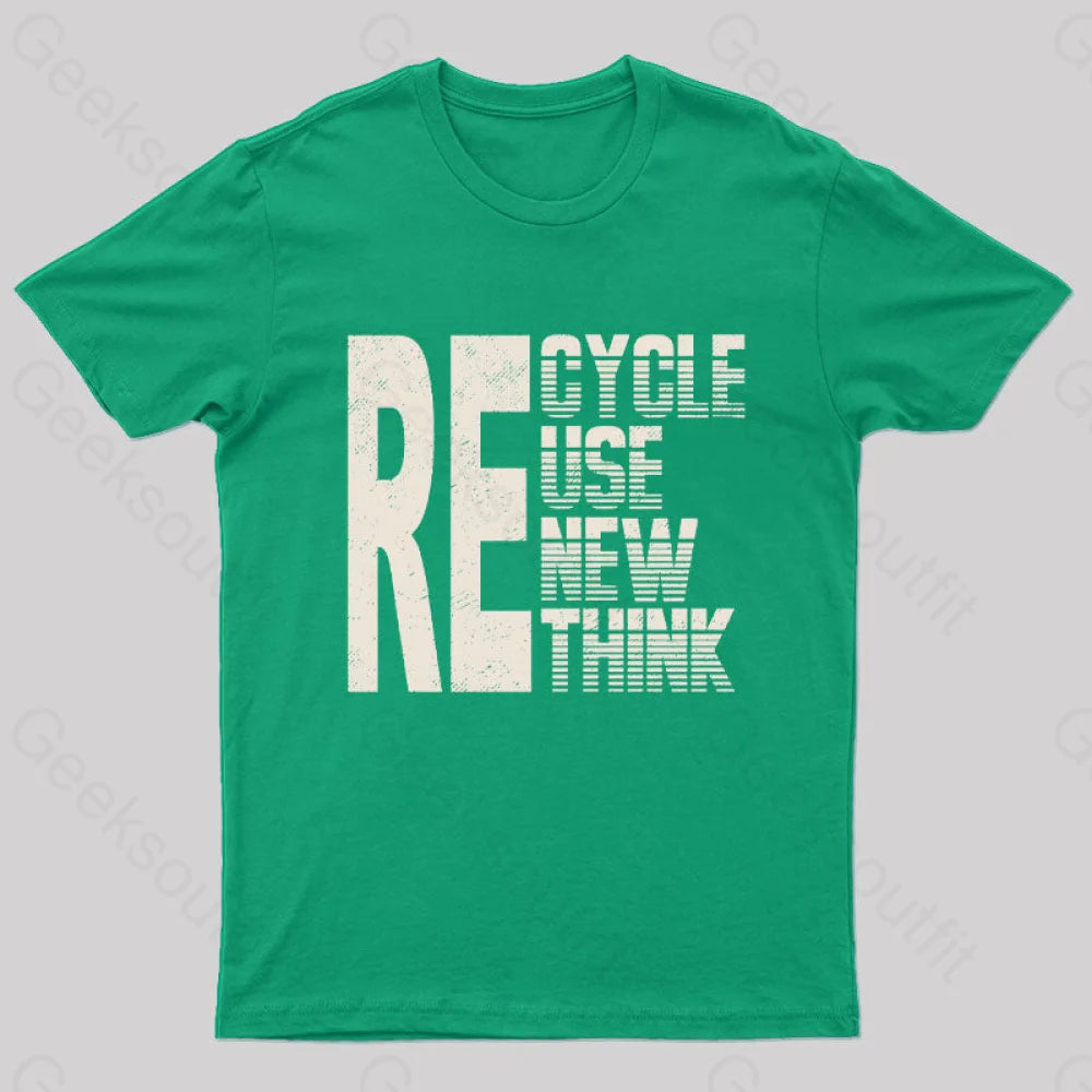 Re: Cycle Use New Think Nerd T-Shirt Green / S