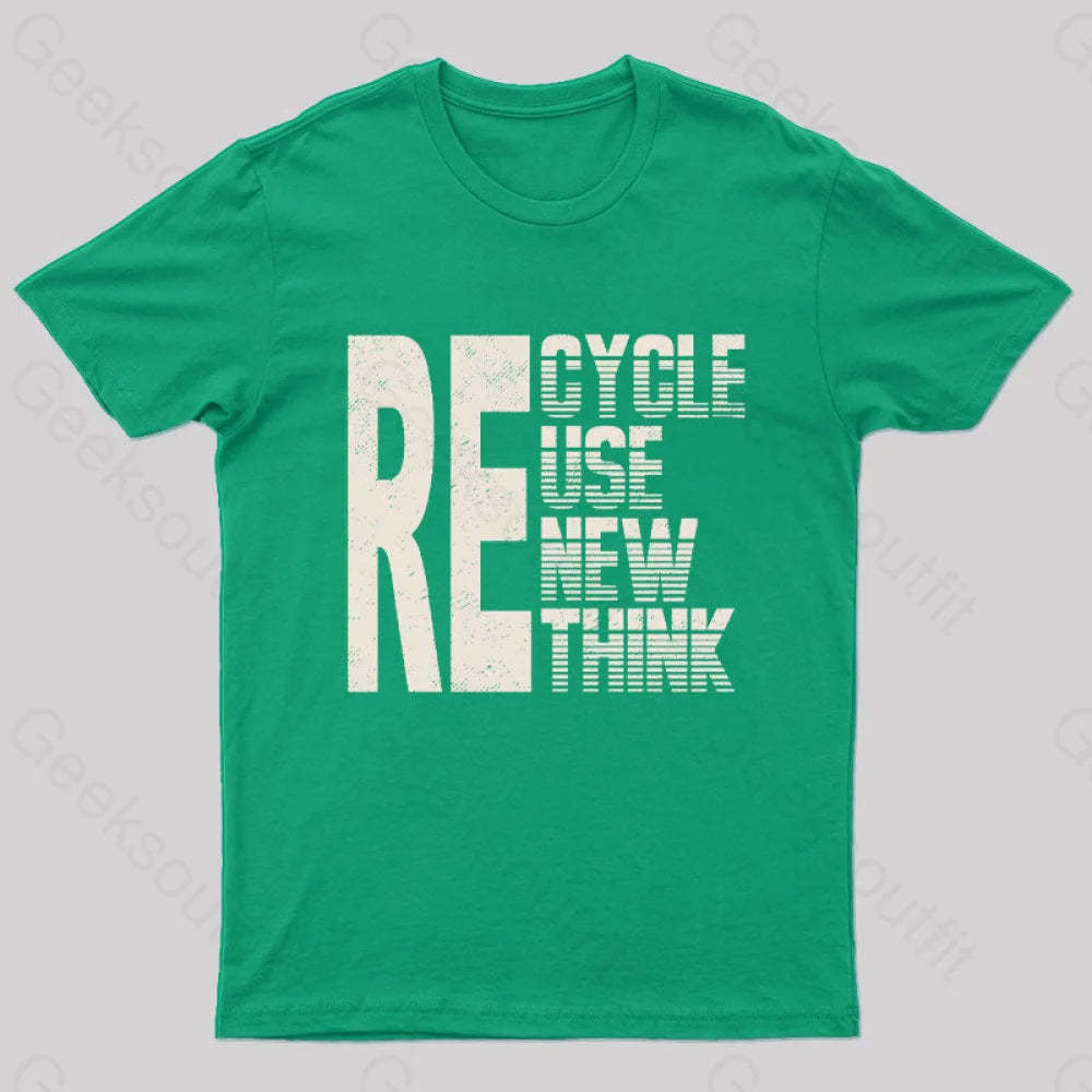 Re: Cycle Use New Think Nerd T-Shirt Green / S