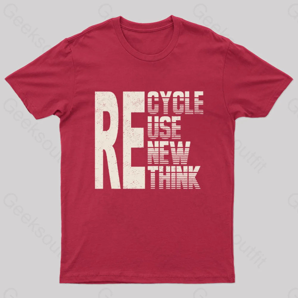 Re: Cycle Use New Think Nerd T-Shirt Red / S