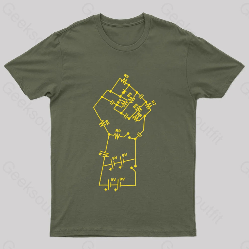 Re-Volt Physics Nerd T-Shirt Army Green / S