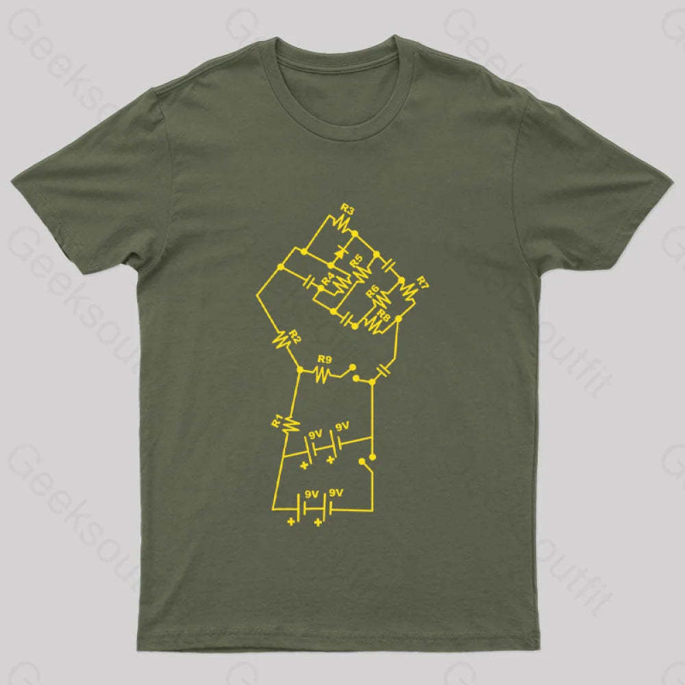 Re-Volt Physics Nerd T-Shirt Army Green / S