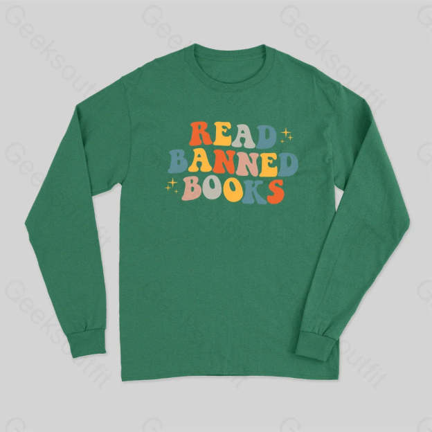 Read Banned Books Long Sleeve T-Shirt Green / S
