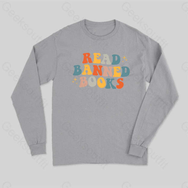 Read Banned Books Long Sleeve T-Shirt Grey / S