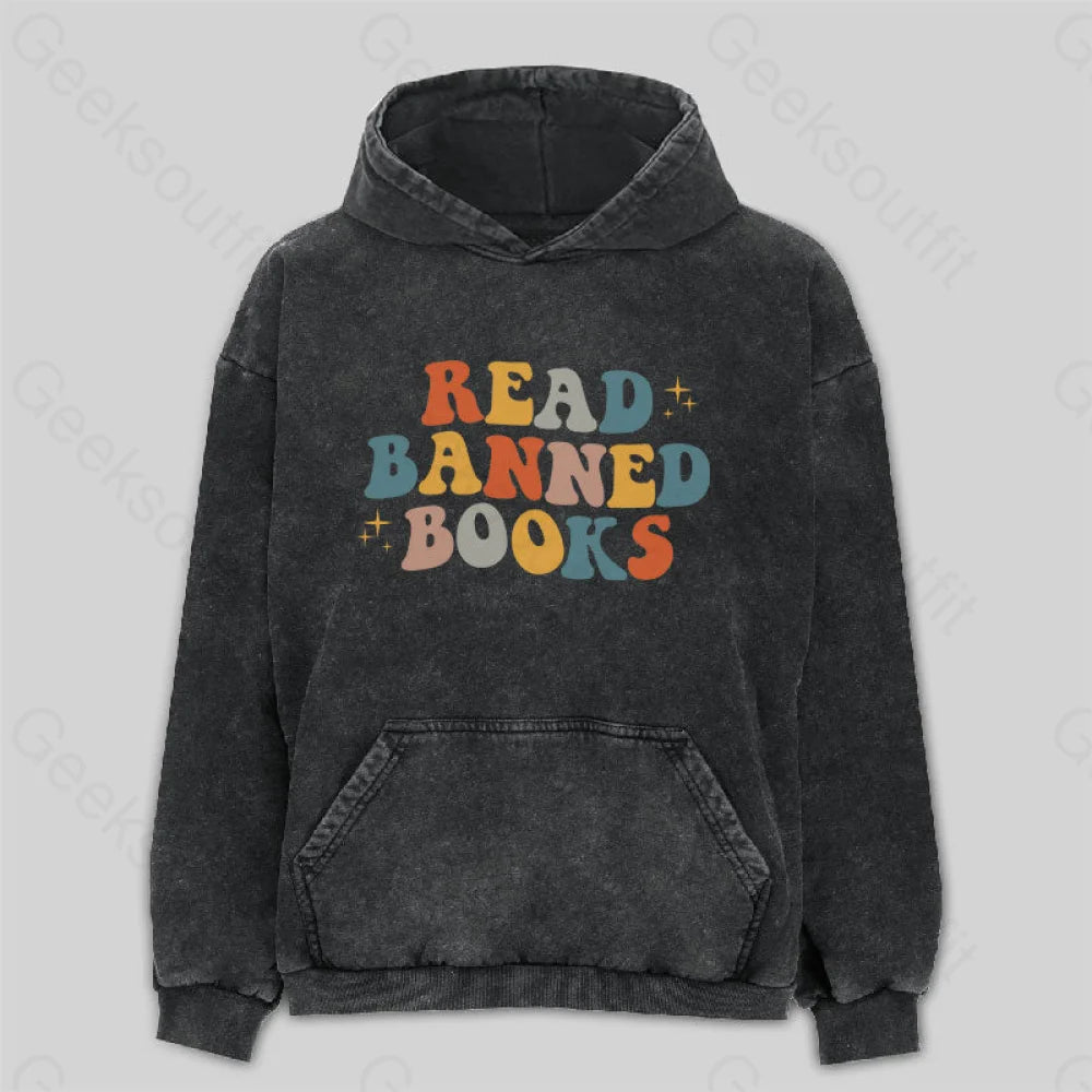 Read Banned Books Washed Hoodie M