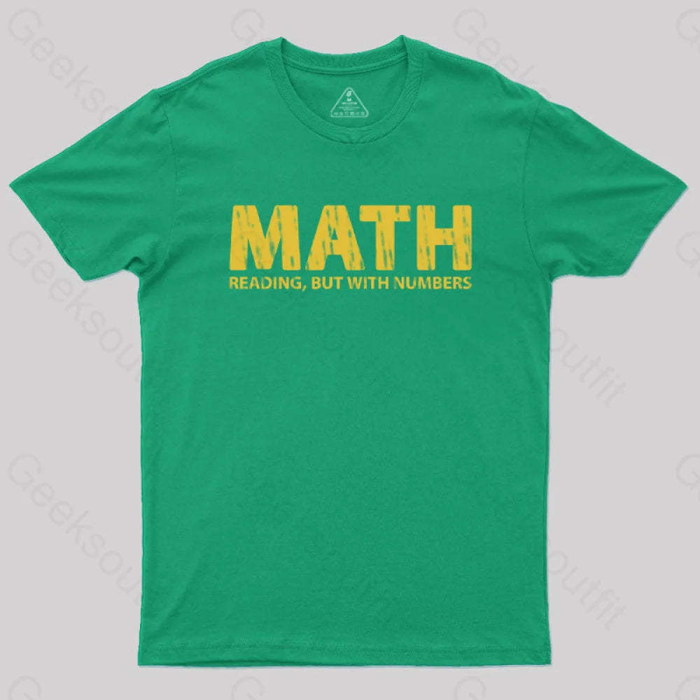 Reading But With Numbers Geek T-Shirt Green / S