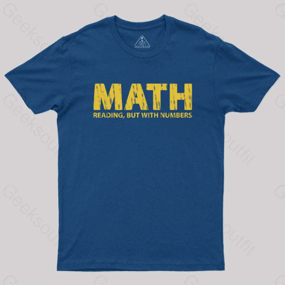 Reading But With Numbers Geek T-Shirt Navy / S
