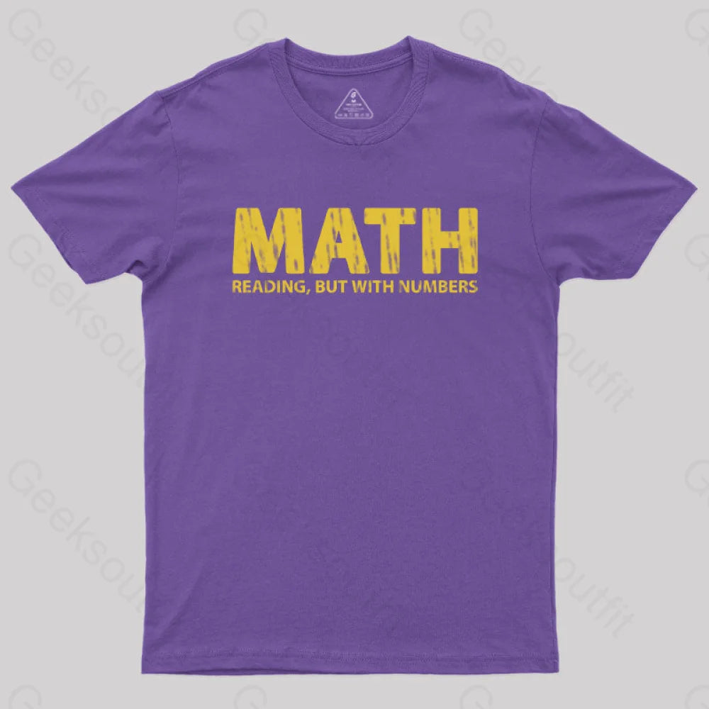 Reading But With Numbers Geek T-Shirt Purple / S