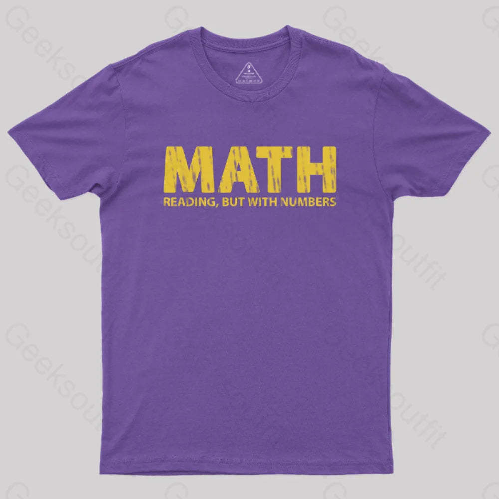 Reading But With Numbers Geek T-Shirt Purple / S