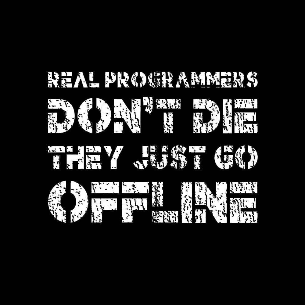 Real Programmers Don’t Die Nerd T-Shirt