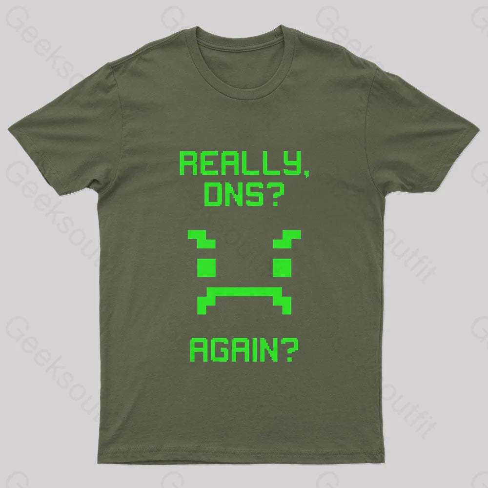 Really Once Again Nerd T-Shirt Army Green / S