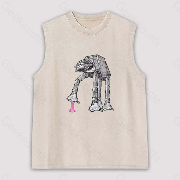 Rebel Gum! Unisex Washed Tank Apricot / S