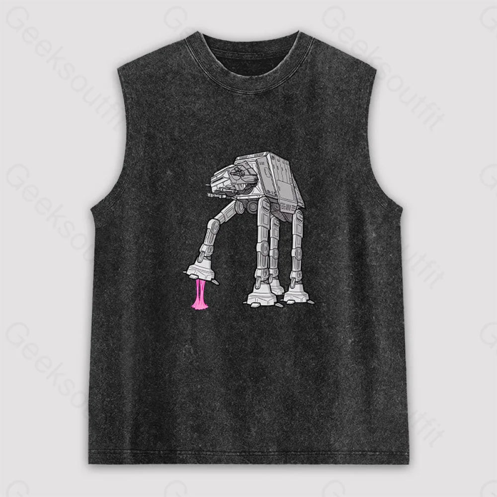 Rebel Gum! Unisex Washed Tank Black / S