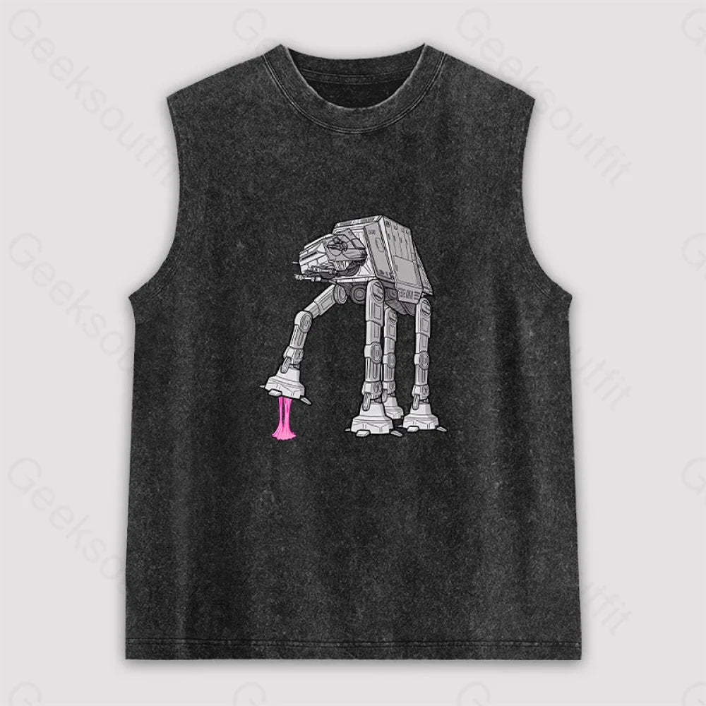 Rebel Gum! Unisex Washed Tank Black / S