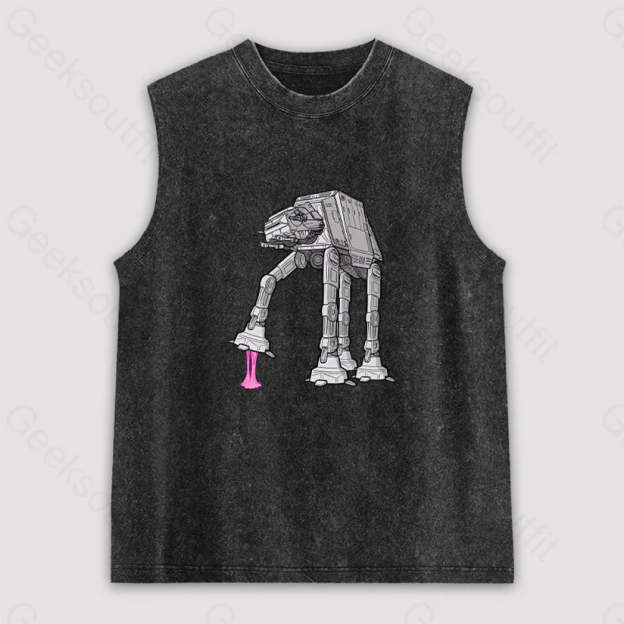Rebel Gum! Unisex Washed Tank Black / S