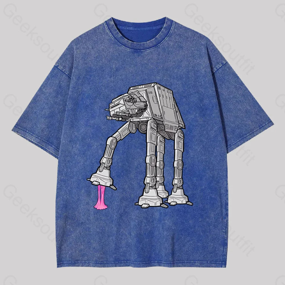 Rebel Gum! Washed T-Shirt Blue / S