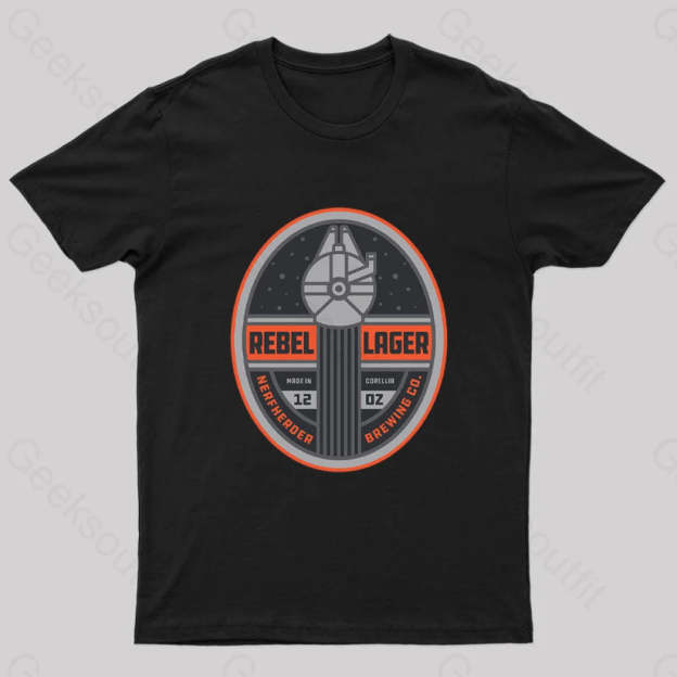 Rebel Lager Nerd T-Shirt Black / S