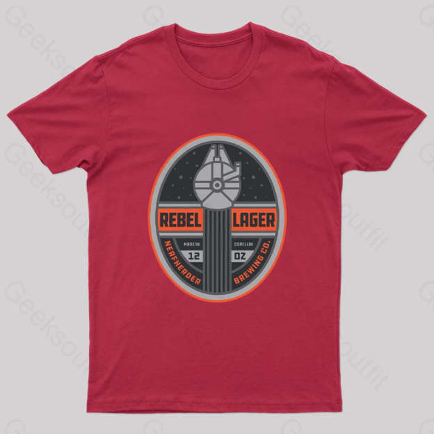 Rebel Lager Nerd T-Shirt Red / S