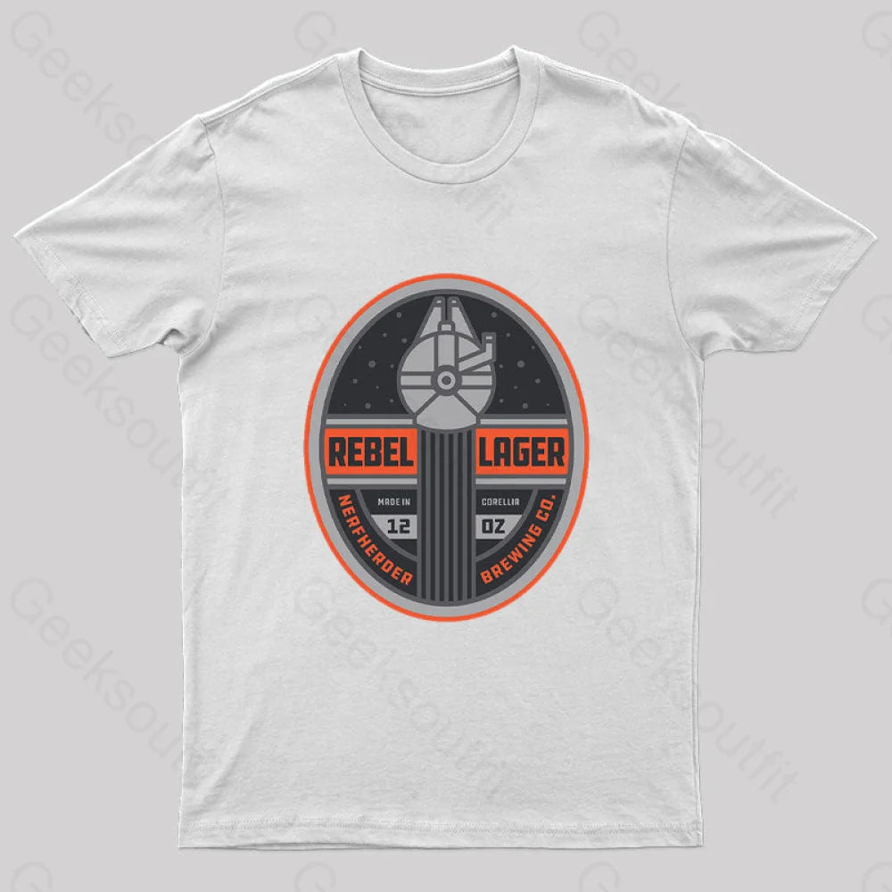Rebel Lager Nerd T-Shirt White / S