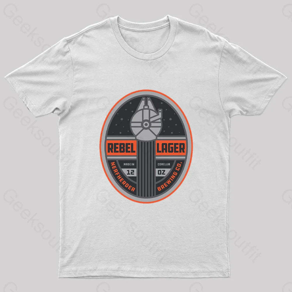 Rebel Lager Nerd T-Shirt White / S