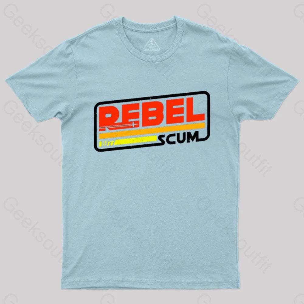Rebel Scum 1977 Geek T-Shirt Light Blue / S