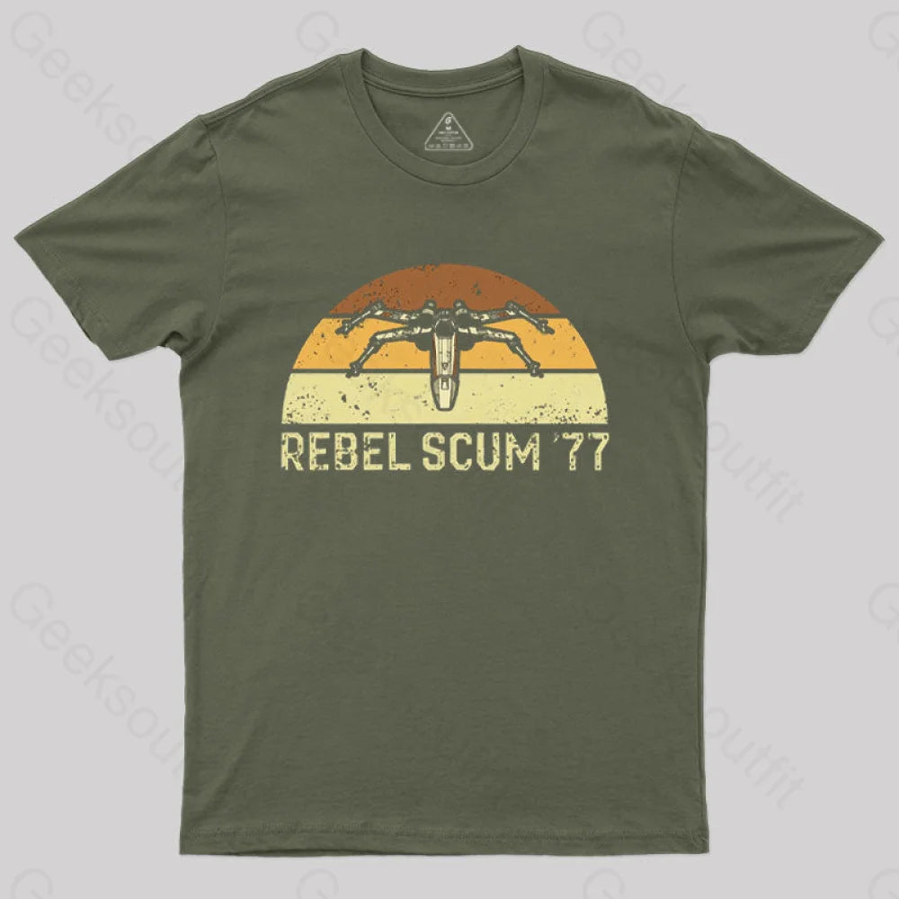 Rebel Scum ’77 T-Shirt Army Green / S