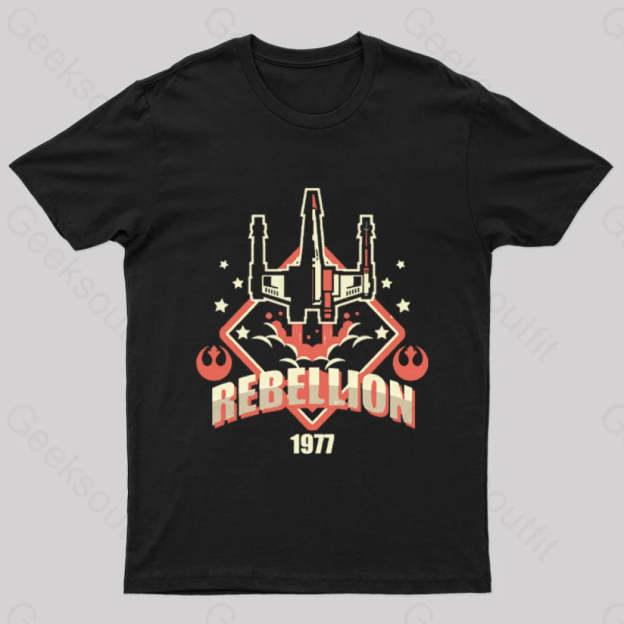 Rebellion Patch Geek T-Shirt Black / S