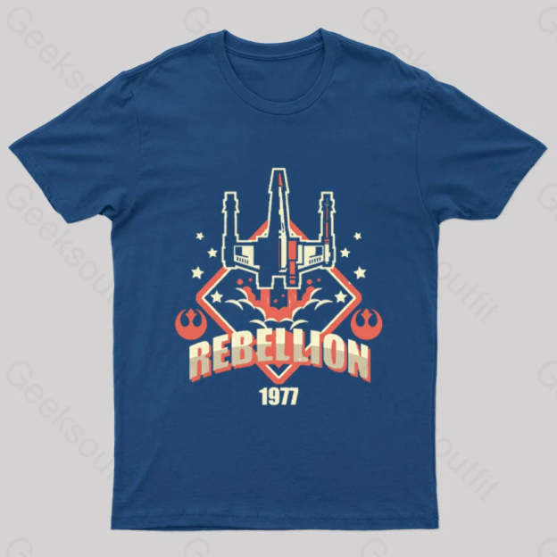 Rebellion Patch Geek T-Shirt Navy / S