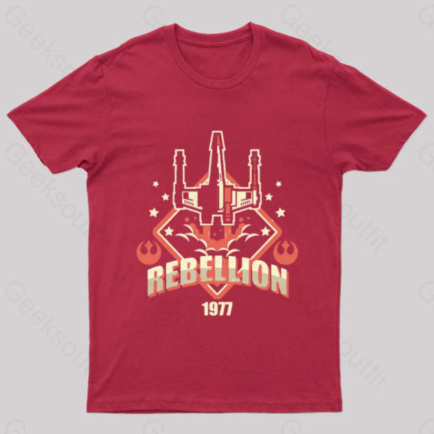 Rebellion Patch Geek T-Shirt Red / S