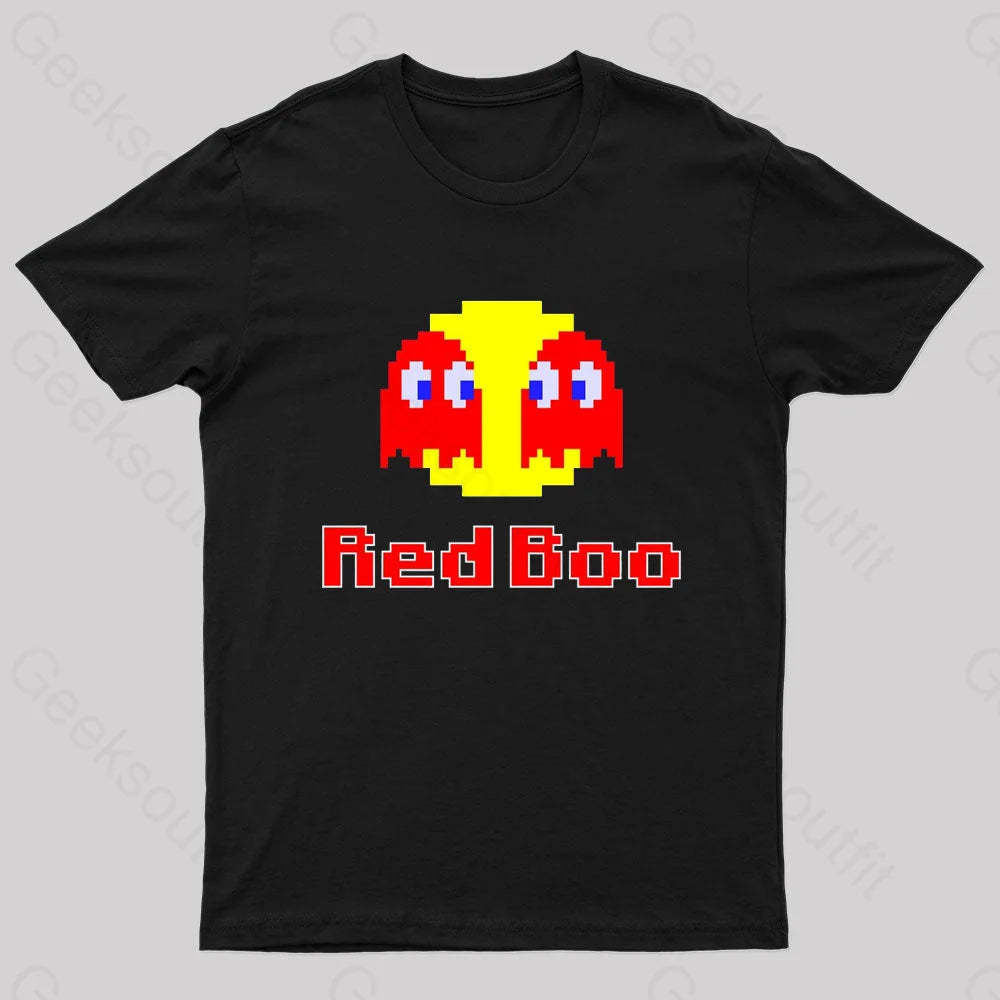 Red Boo Nerd T-Shirt Black / S
