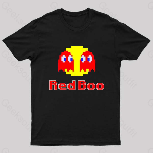 Red Boo Nerd T-Shirt Black / S