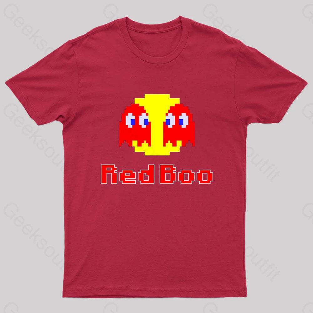 Red Boo Nerd T-Shirt / S