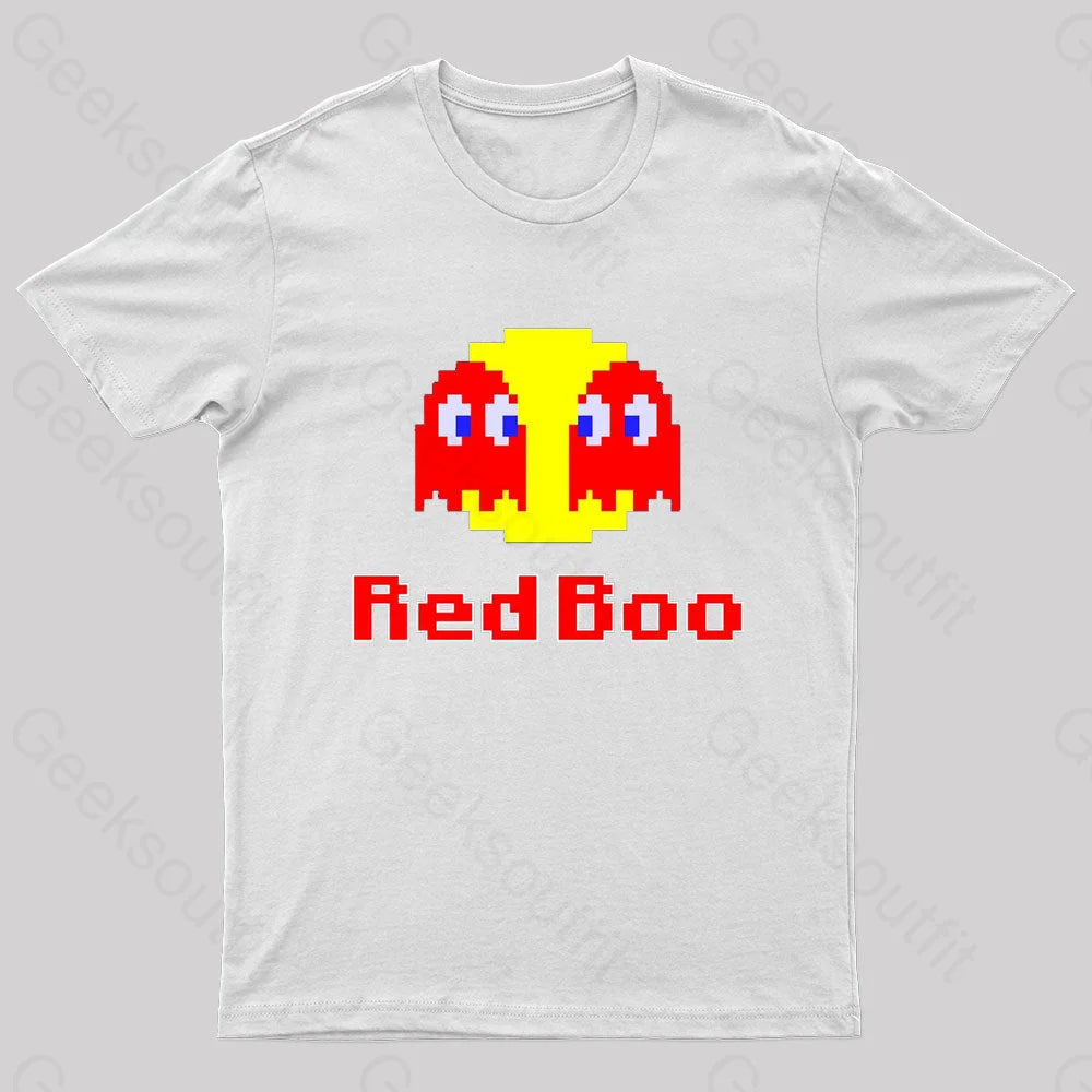 Red Boo Nerd T-Shirt White / S