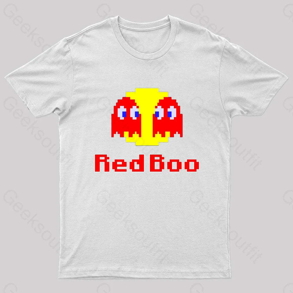 Red Boo Nerd T-Shirt White / S