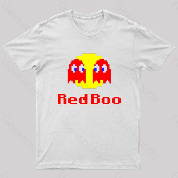 Red Boo Nerd T-Shirt White / S